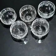 Saint-Louis set of 5 crystal wine glasses model 1930 Metra size 4593