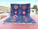 Berber rug 3x2M Thick wool deep blue & multicoloured Berber patterns