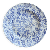 Assiette ancienne Jules Vieillard Bordeaux – Porcelaine opaque bleu blanc