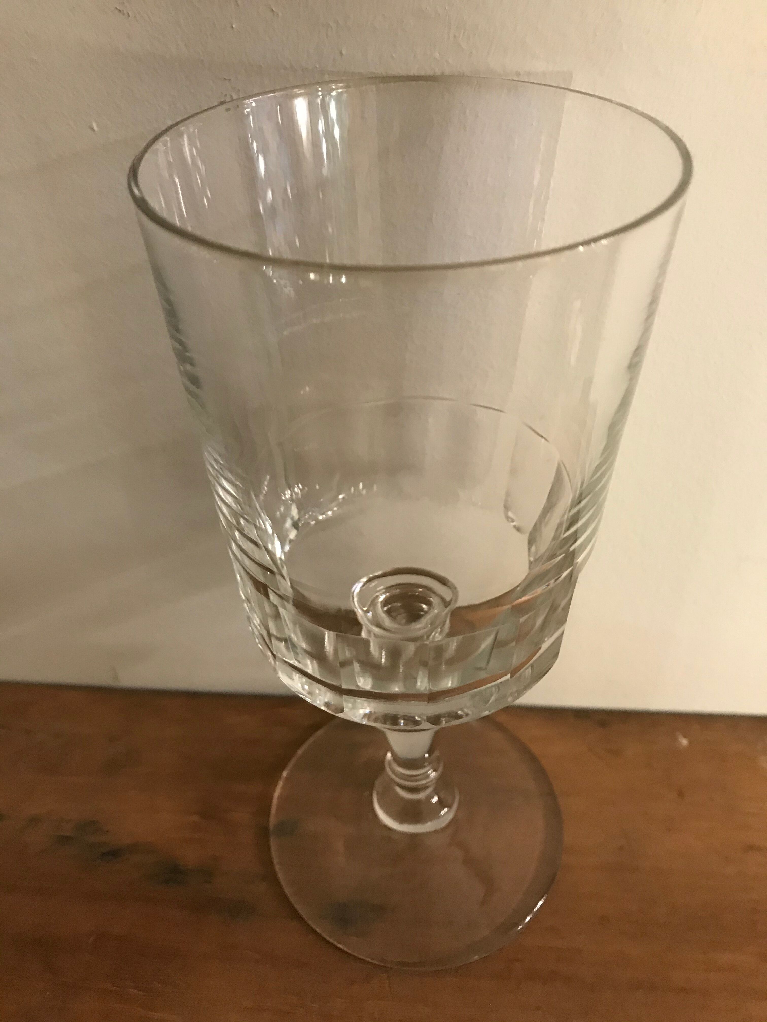 12 old and blown glass walking glasses