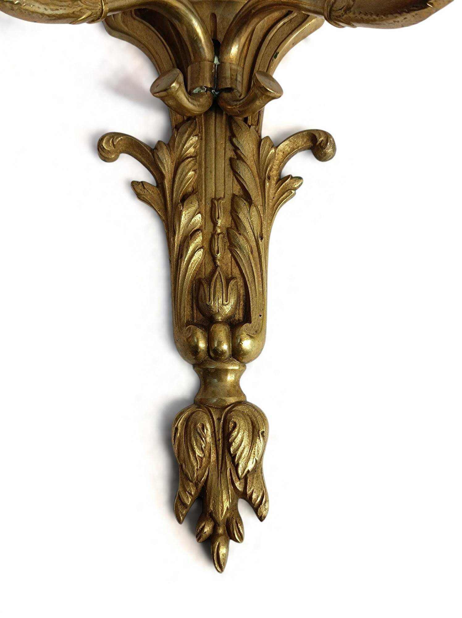 Bronze wall sconces Louis XVI, Belle Époque circa 1880–1910