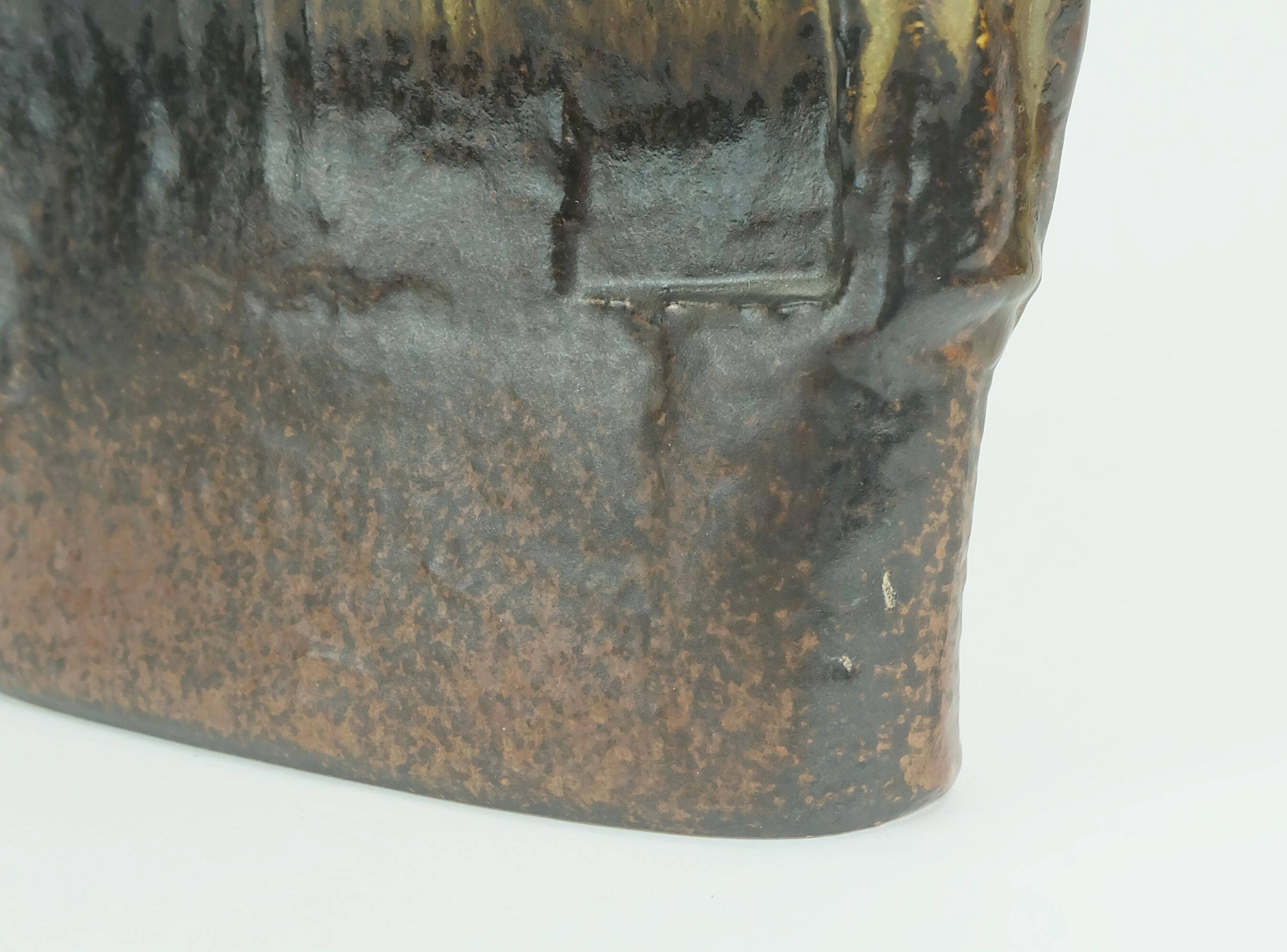sculptural mid century studio ceramic VASE heiner balzar for steuler 1970s