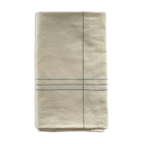 Nappe, écru, surpiqûres bleue/verte