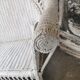 Banquette en rotin blanc