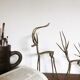 Set brass gazelles antelopes