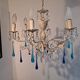 Vintage Italian Chandelier Murano Electric Blue