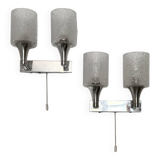Space Age design wall lights by Doria Leuchten 70s (X2)