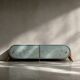 Mid-Century Modern Italian Turquoise Streamline Wood Sideboard, 1960s