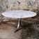 Large round Carrara marble table, Italy, 1970s