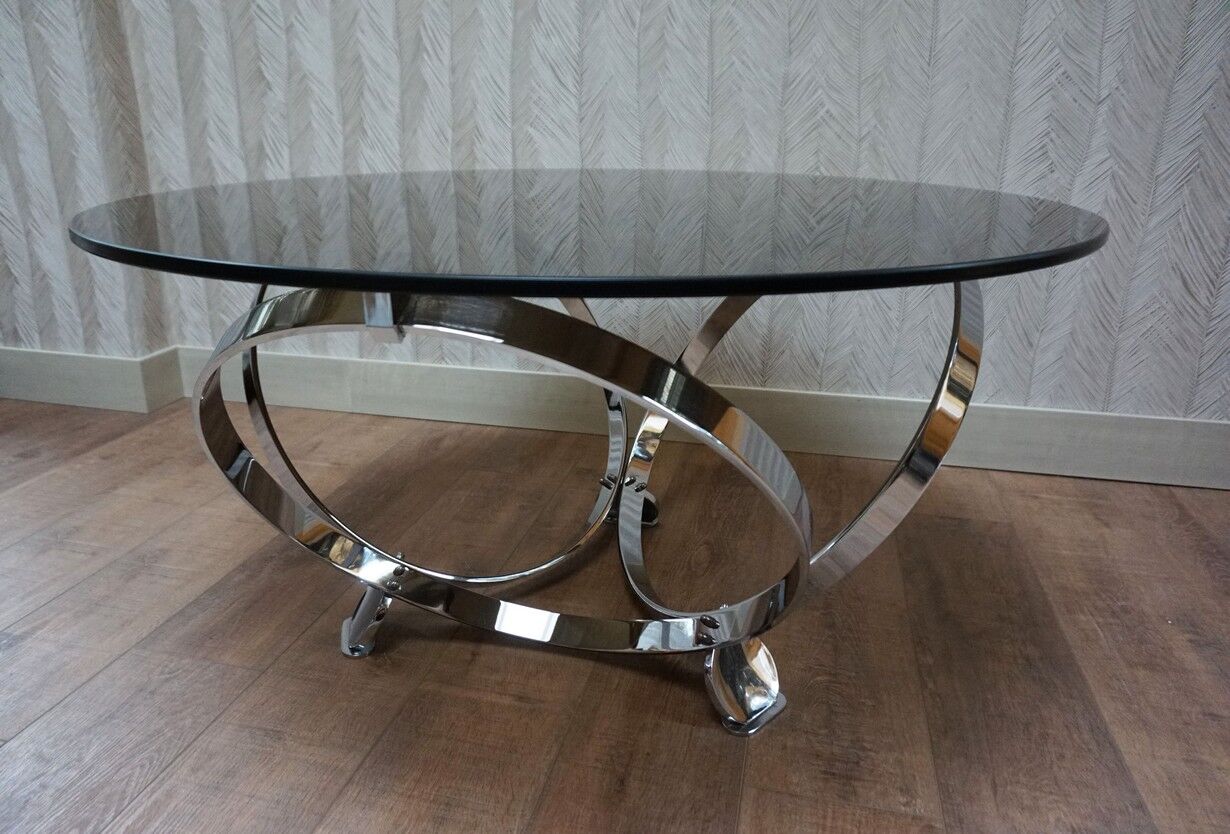 Mid-Century Space Age Round Coffee Table by Knut Hesterberg, 1960s