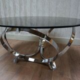 Mid-Century Space Age Round Coffee Table by Knut Hesterberg, 1960s