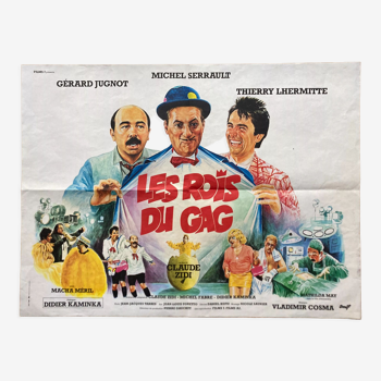 Movie poster "Les rois du gag" Serrault, Jugnot, Lhermitte