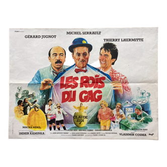 Affiche cinéma "Les rois du gag" Serrault, Jugnot, Lhermitte