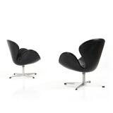Pair of old Swan armchairs by Arne Jacobsen for Fritz Hansen 1963