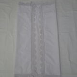 old large pillowcase in thin white monogrammed canvas