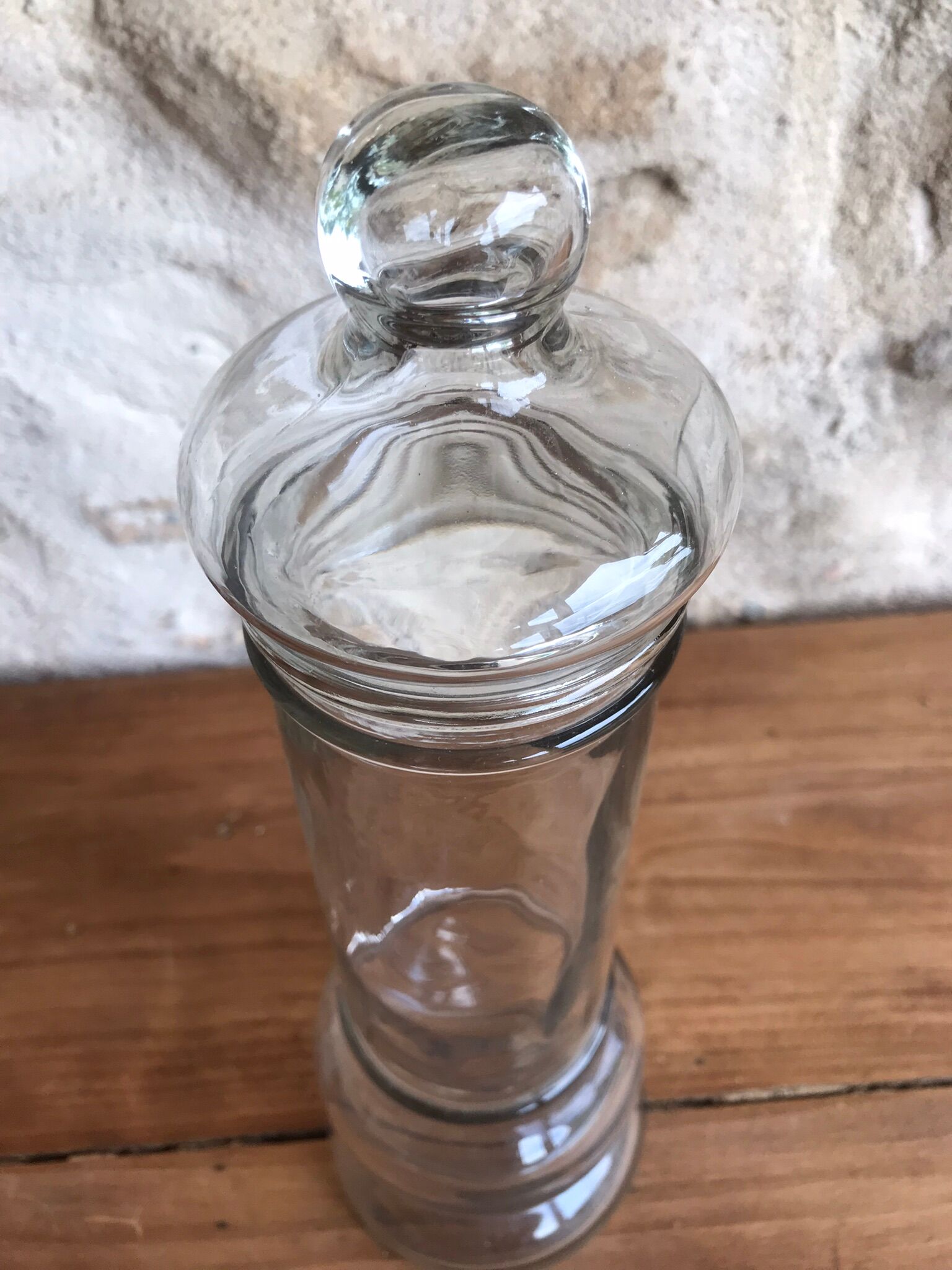 Glass apothecary jar