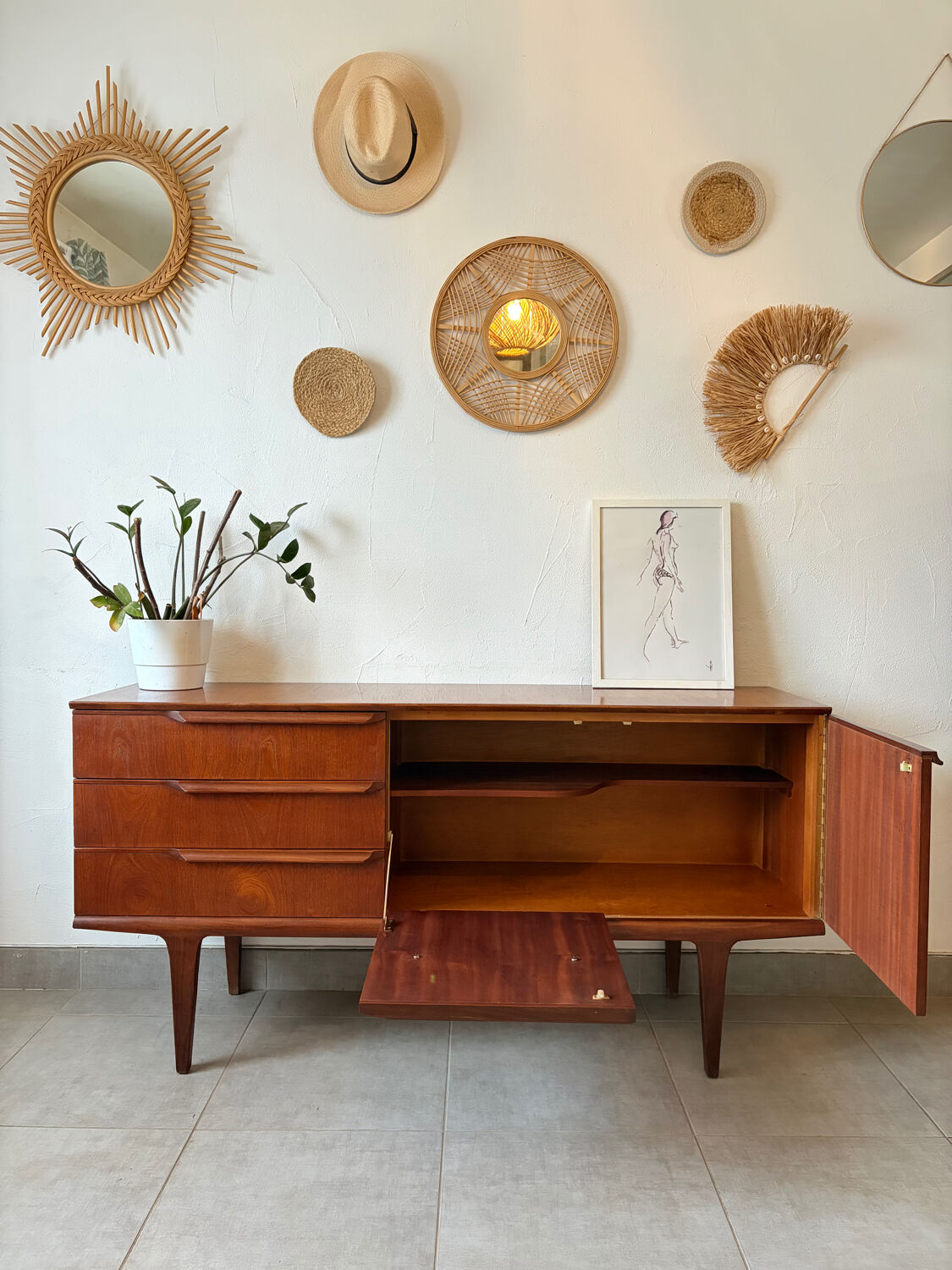 Vintage Scandinavian teak sideboard