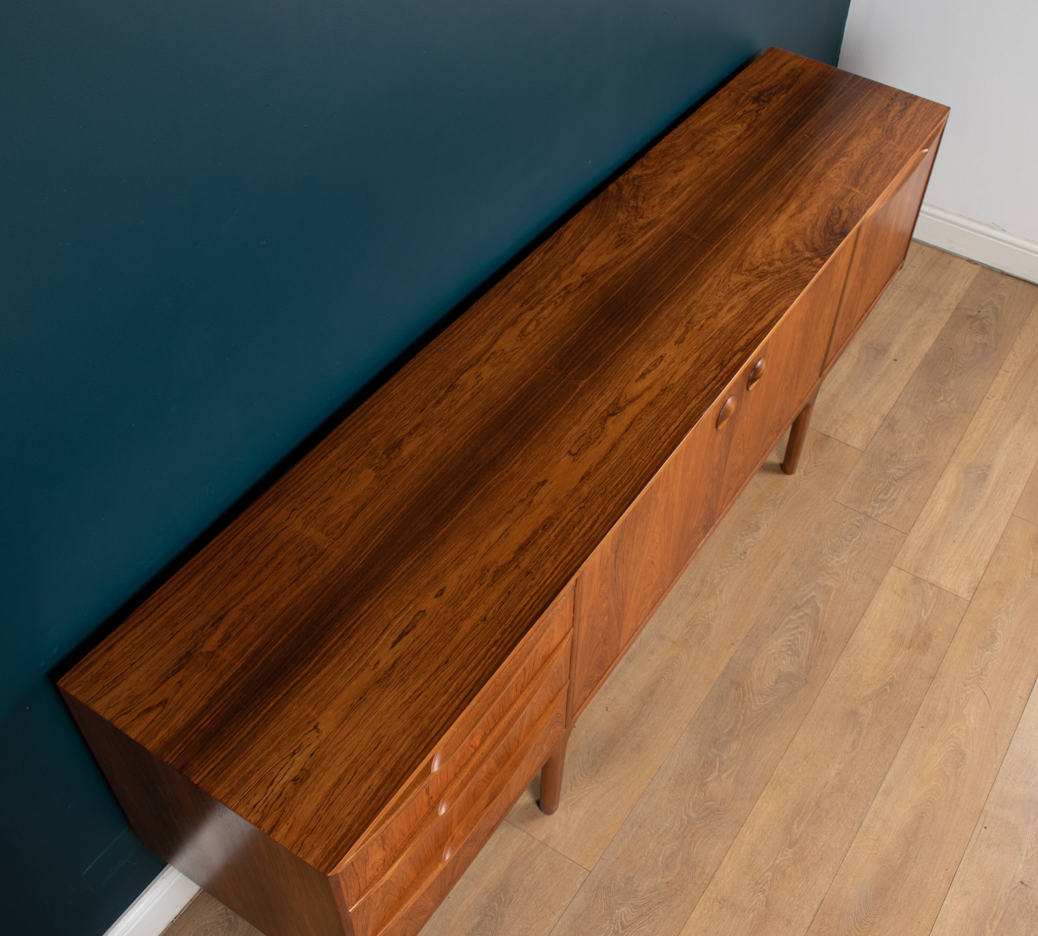 Retro 1960s restored long rosewood mcintosh torpedo sideboard
