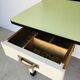 Kitchen table with drawers formica tray wooden footing 1950