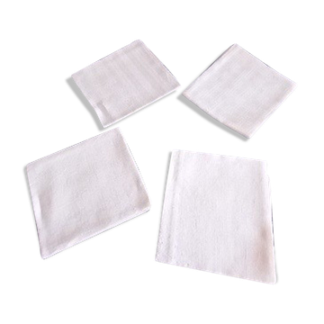 Set of 4 napkins, bright white, in cotton ( 59.5 x 54.5 cm )