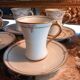 6 tasses à chocolat, Porcelaine Limoges, France