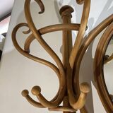Double porte manteau miroir bois courbé par michael thonet gebrüder / freres, 1888