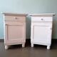 Pair of vintage wooden bedside tables