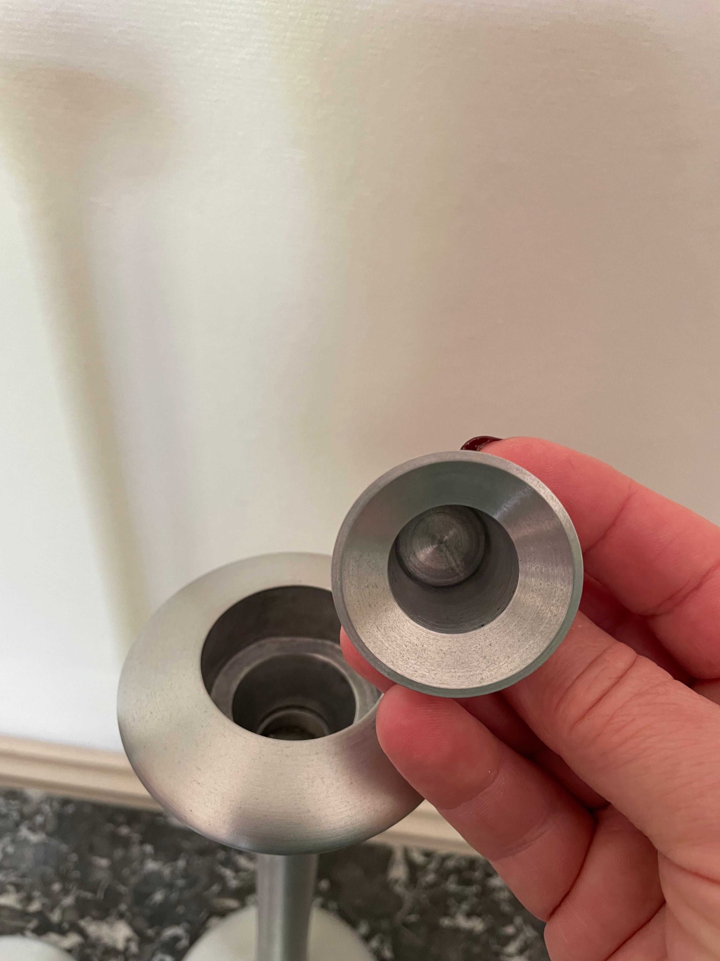 Ikea brushed aluminum candle holders kagla model