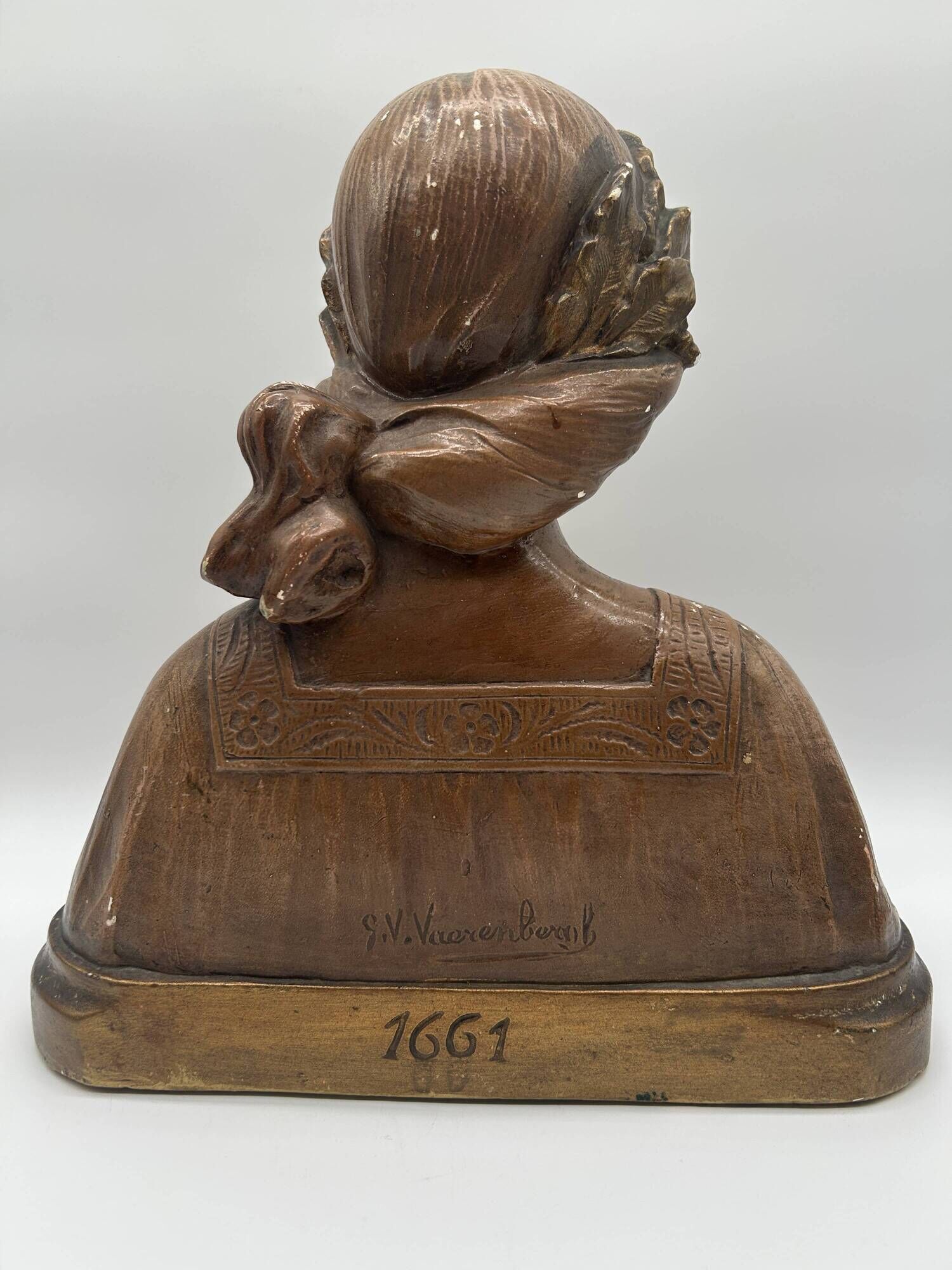 Art Nouveau bust by Gustave Van Vaerenbergh