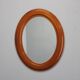 1970s Oval Wooden Mirror, Italy