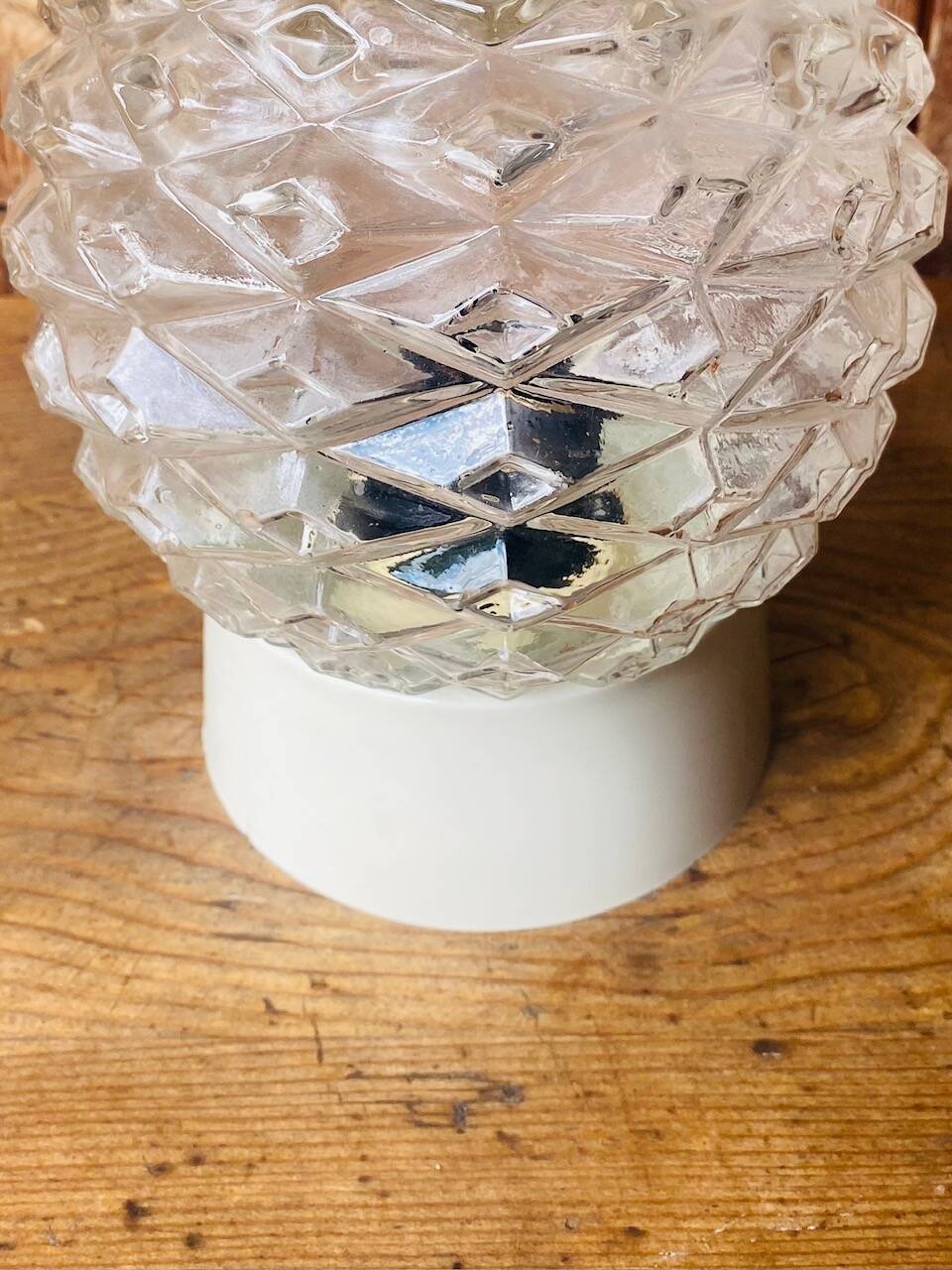 Molded glass wall light