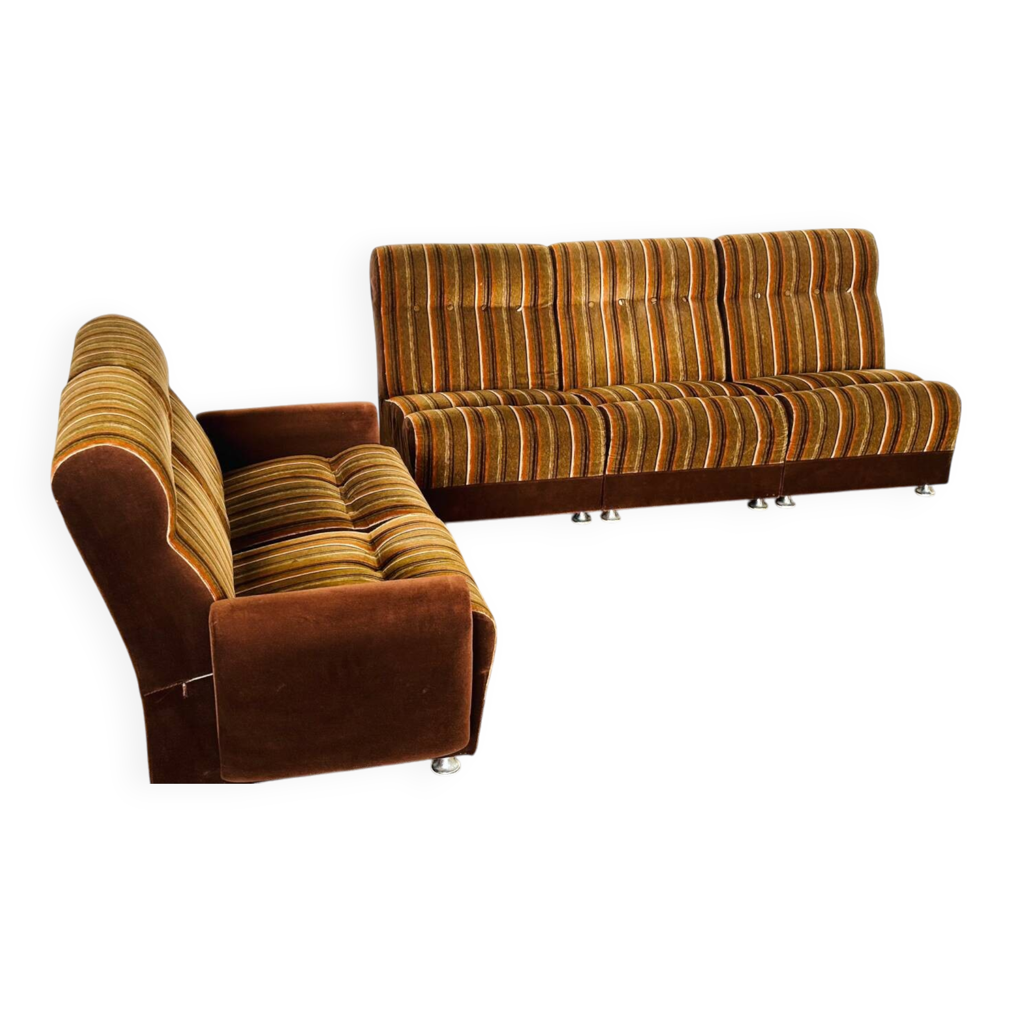 Vintage 1970s modular sofa set