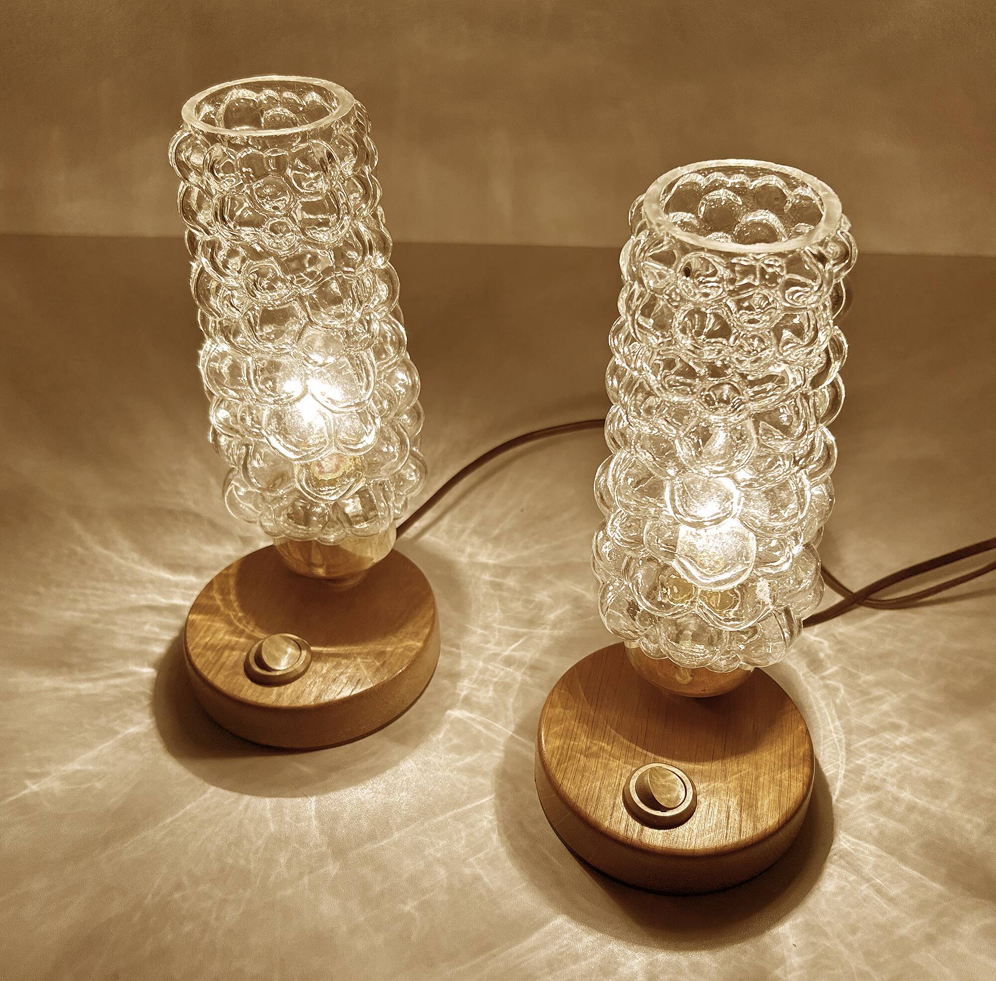 Pair Bubble Glass Scandinavian lights