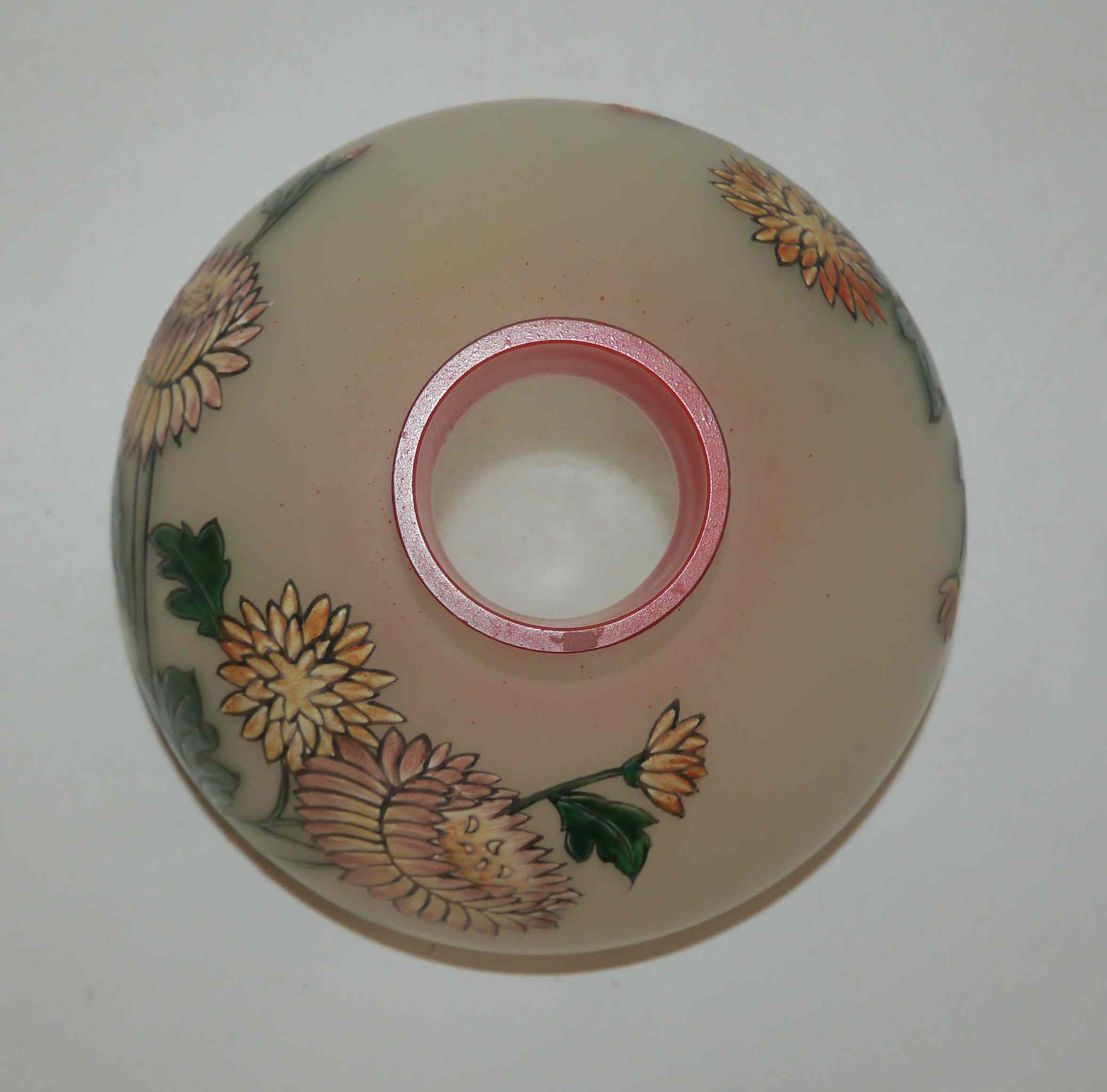 Art nouveau vase in enamelled glass