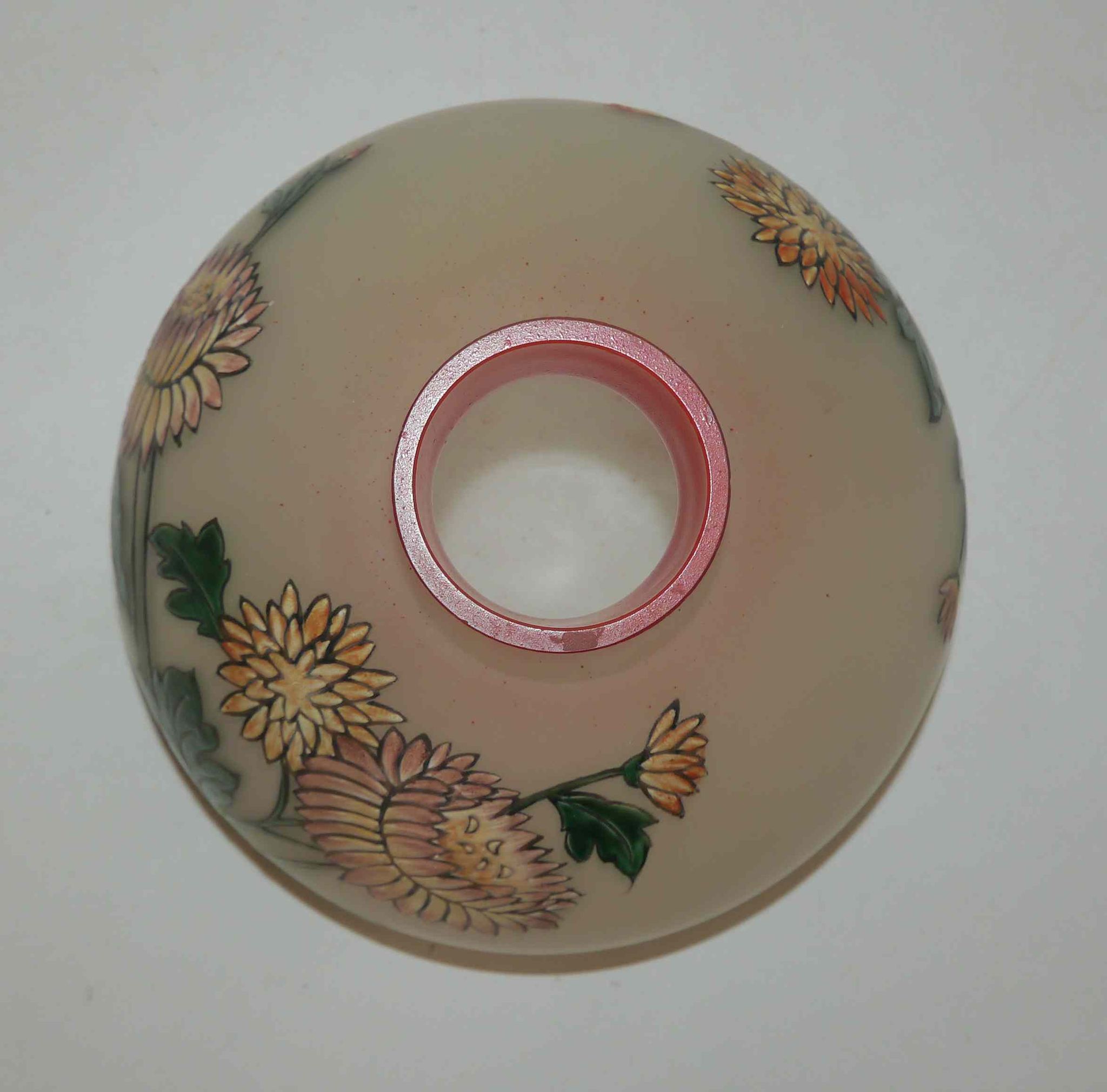 Vase art nouveau en verre émaillé