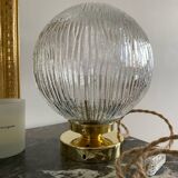Table lamp with vintage xxl globe
