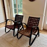 Pair of Bentwood Armchairs by Jan Vanek, 1930s