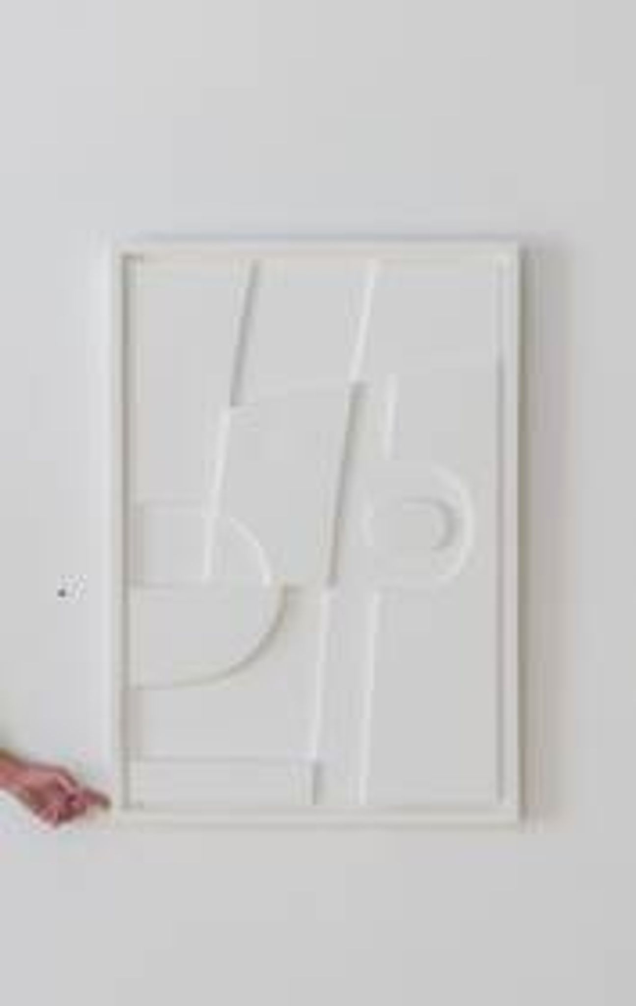 Gaia smooth white painting 100x50 cm