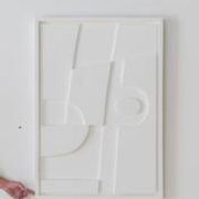 Gaia smooth white painting 100x50 cm