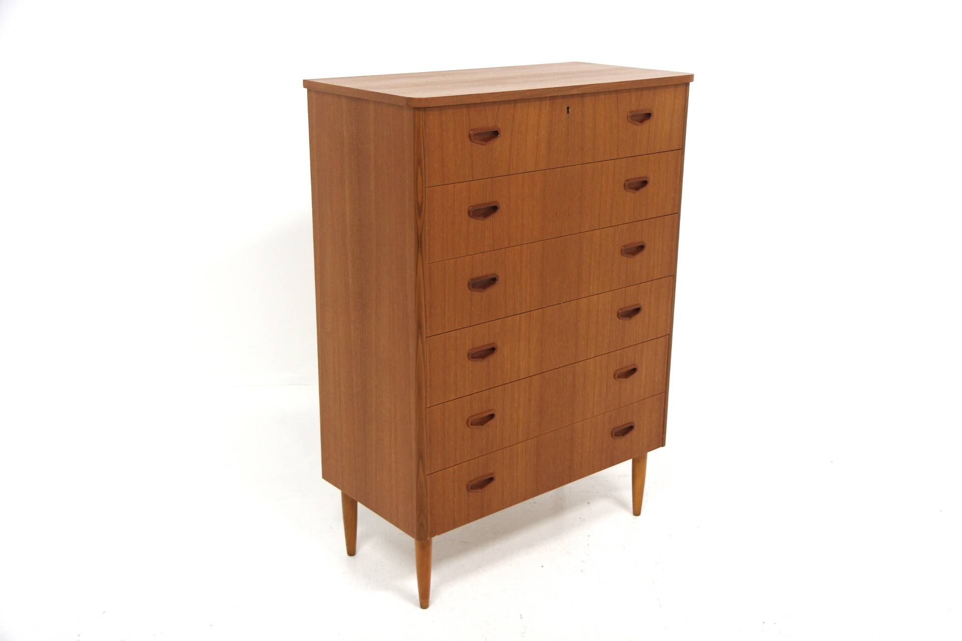 Scandinavian "tallboy" chest of drawers in teak, Sweden, 1960