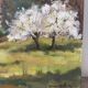 Le printemps au hameau, huile sur toile signé