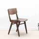 Stackable bistro chair in ebony-colored wood, Germany 1960s