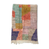Moroccan Berber carpet Boujaad with colorful flats 243x140cm