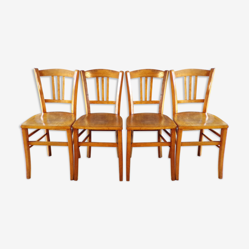 Suite de 4 chaise de bistrot vintage | Selency