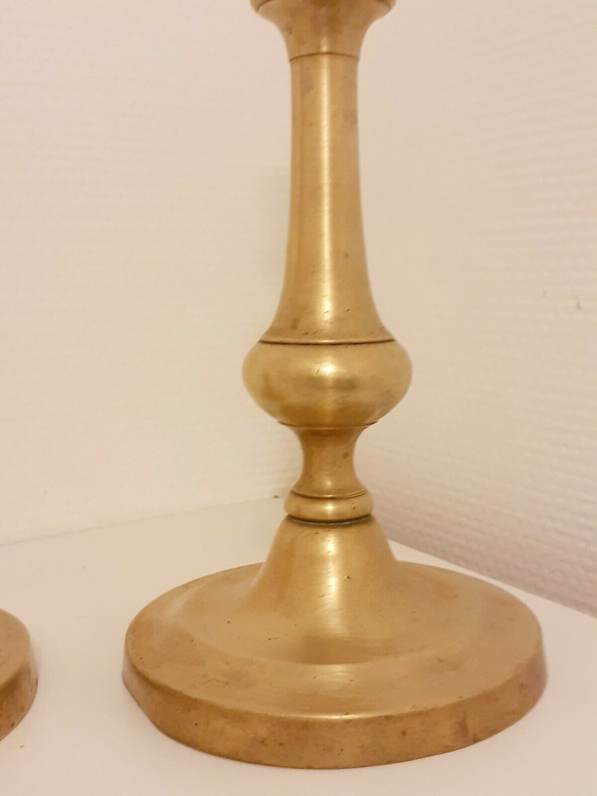 Old golden candles-candelabra bronze