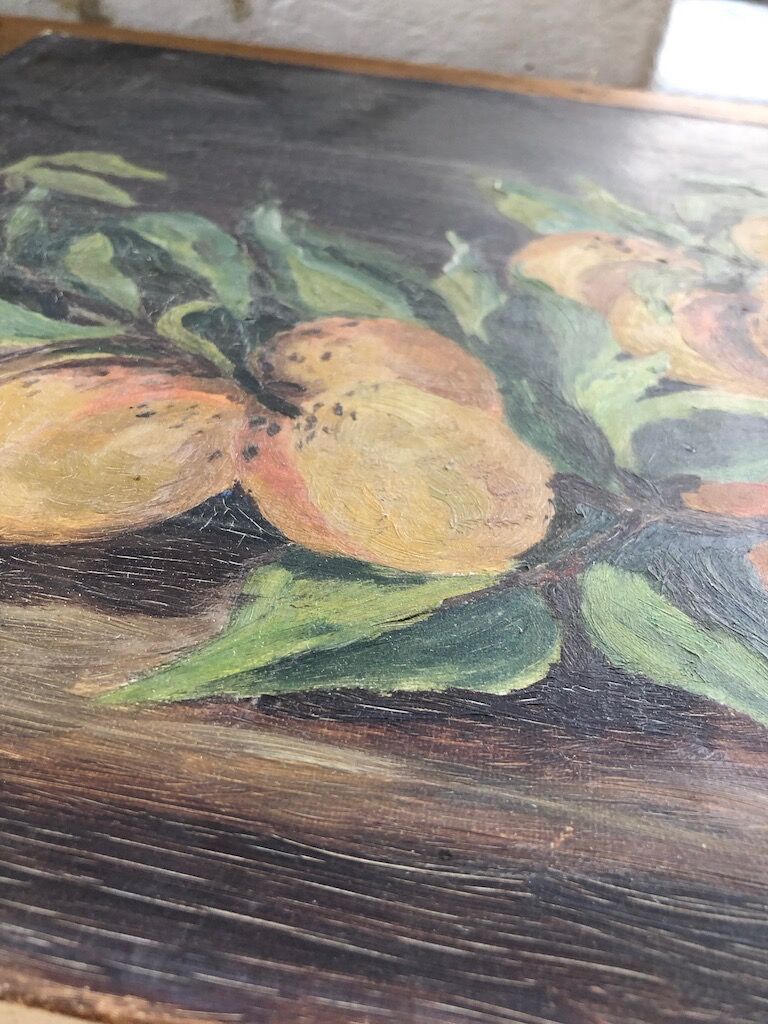 Orange oil canvas at the end of the 19th century