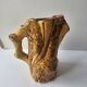 Ceramic jug resembling a tree trunk signed Aegitna Vallauris Years
