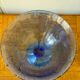 Bluish glass fruit bowl