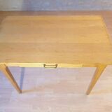Table bureau bois massif clair ancienne vintage 1980