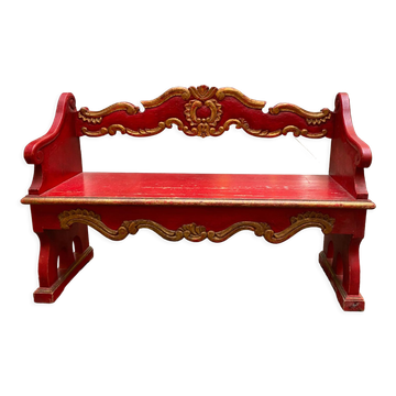 Banc vénitien en bois années 50